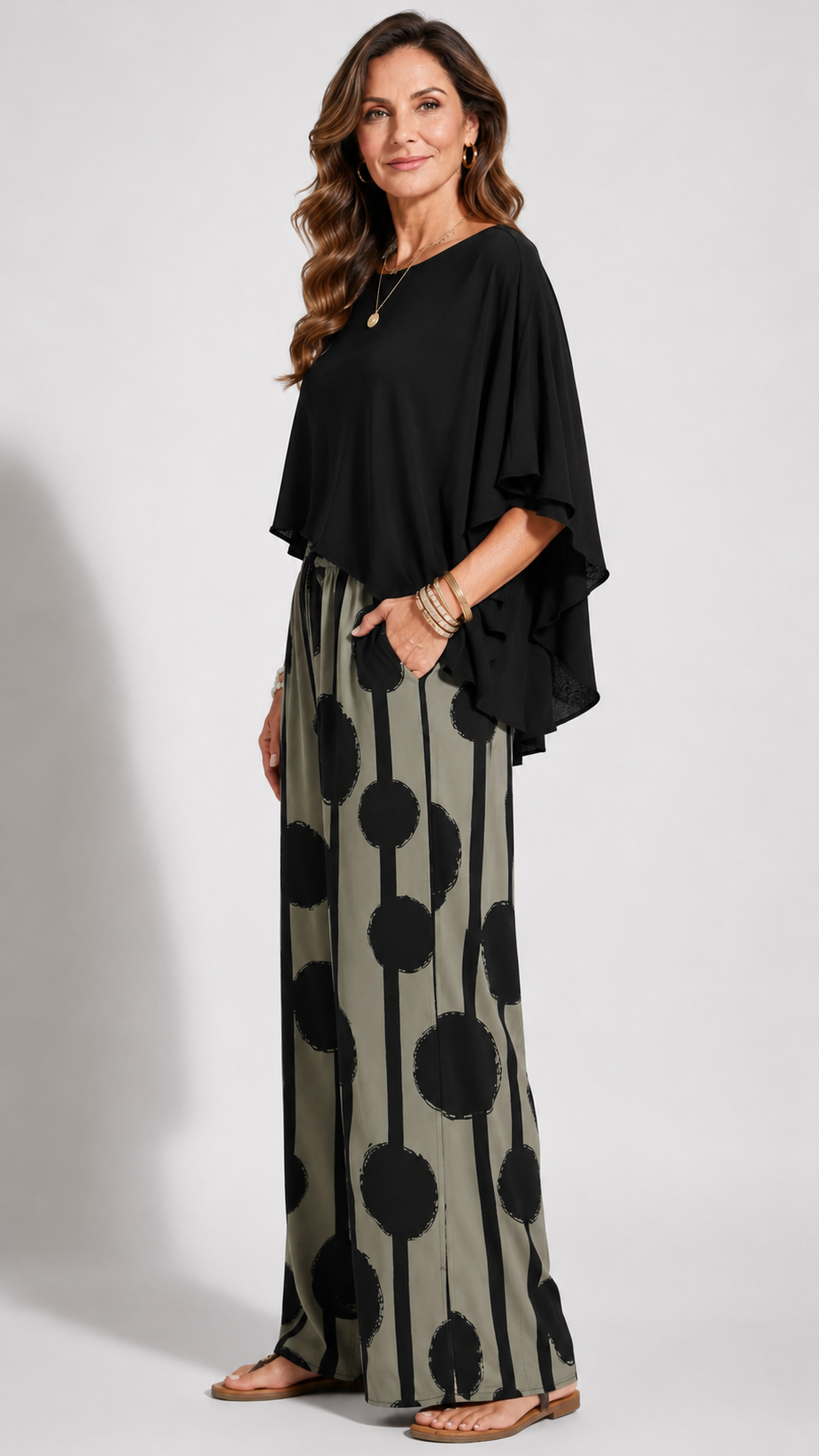 Valeriana™ | Komplet s asymetrickým topem a boho kalhotami