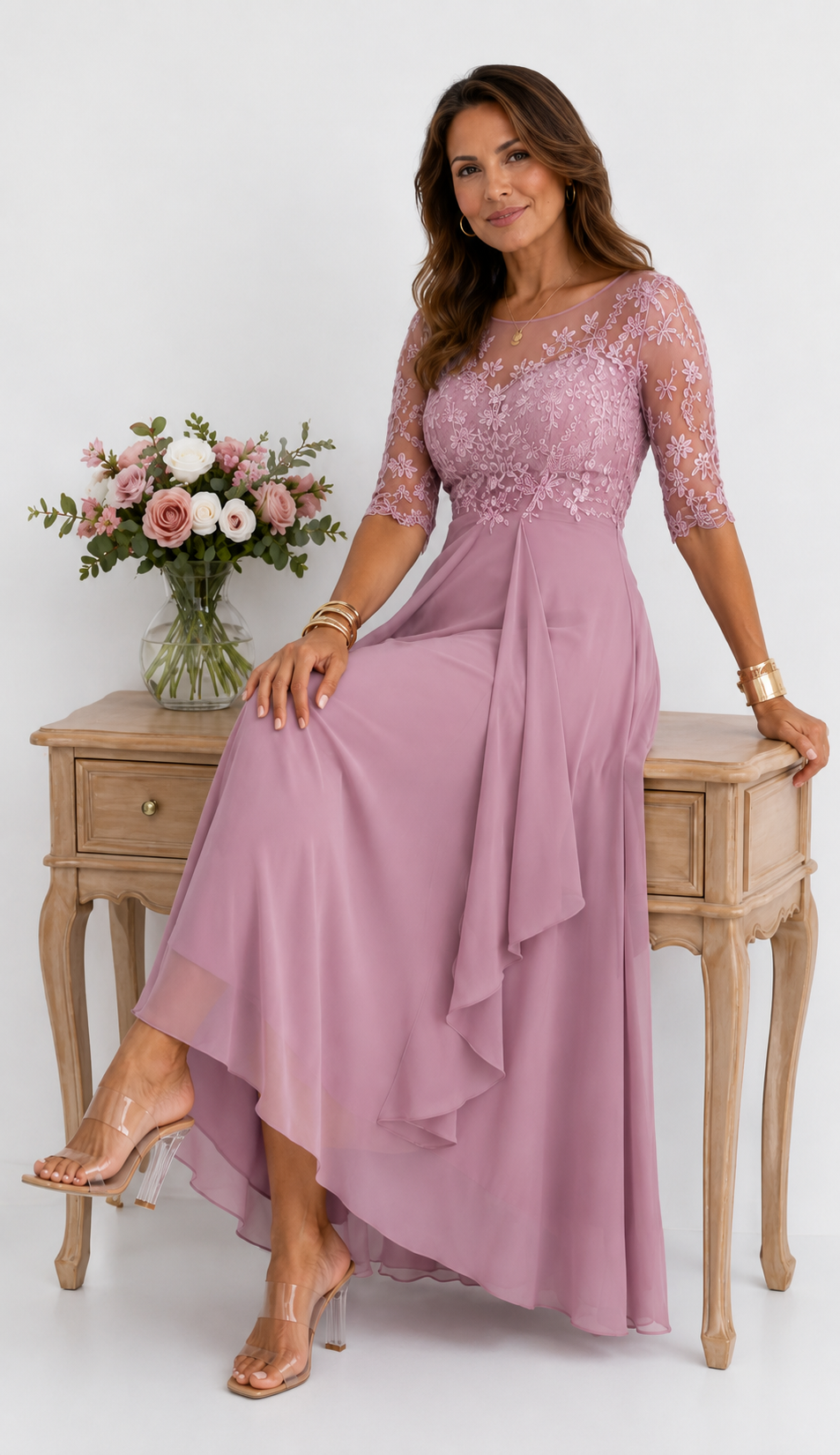 RHONDA | Elegantní krajkové šaty
