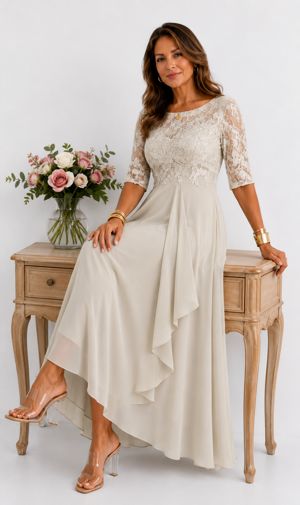 RHONDA | Elegantní krajkové šaty